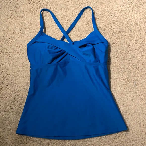 Athleta 32D/DD Twister Tankini Top Quantum Blue - Picture 2 of 8
